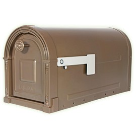 Gibraltar Mailboxes Garrison Large Capacity Galvanized Steel Venetian Bronze, Post-Mount Mailbox, GM160VBEC