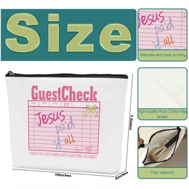 Sldpngo Christian Religious Bible Labor Day 4th of July Jesus God Crosses Makeup Bag Gifts Coquette Bow Christian Travel Toiletry Cosmetic Bag for Women