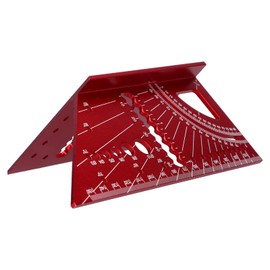 Square Aluminium Alloy Measuring Ruler for Woodworking, 3D Mitre Angle Measuring Template Tool, 45 90 Degree Carpenters Layout Ruler