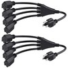Cable Matters 2-Pack 4 Outlet Power Splitter Cord - 1.5ft,