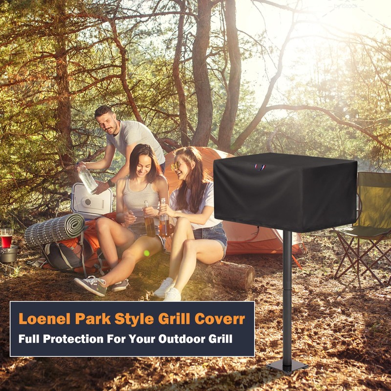 Loenel 23 Inch Park Style Grill Cover, Waterproof Veranda Rectangular