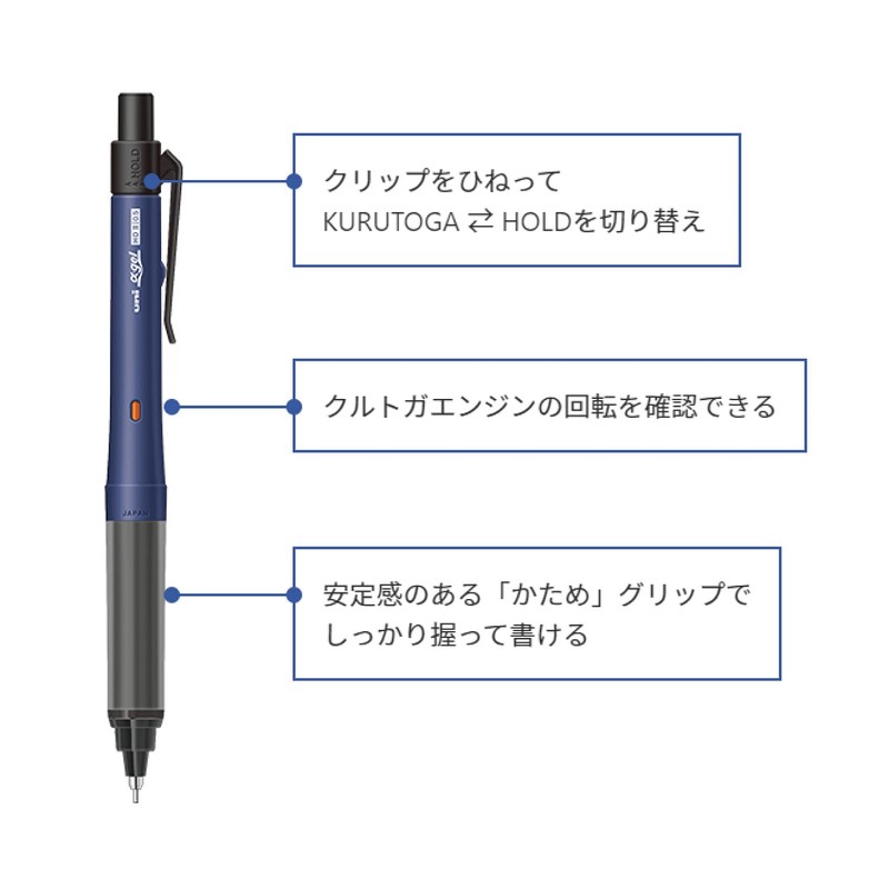 Mitsubishi Pencil Mechanical Pencil Uni Alpha Gel Switch 0.5 Black