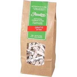 Passatore 9 mm Activated Carbon Filter with 180 Filters + 20 Filters in Eco Bag