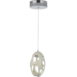 Craftmade 47991-W-HUE Ovale Mini LED Smart Pendant, 1-Light, 5 Watt, White (11"H x 8"W)