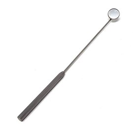 Laryngeal Boilable Hygiene Dental 18mm Mirror with Handle #2, Total Length 8.5"