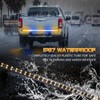 XRIDONSEN 60 inch Amber Blue Truck Tailgate Strobe Lights Strip