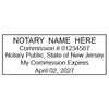 Hubco Pink S-844 Self Inking Notary Stamp - New Jersey