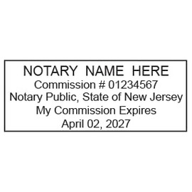 Hubco Pink S-844 Self Inking Notary Stamp - New Jersey