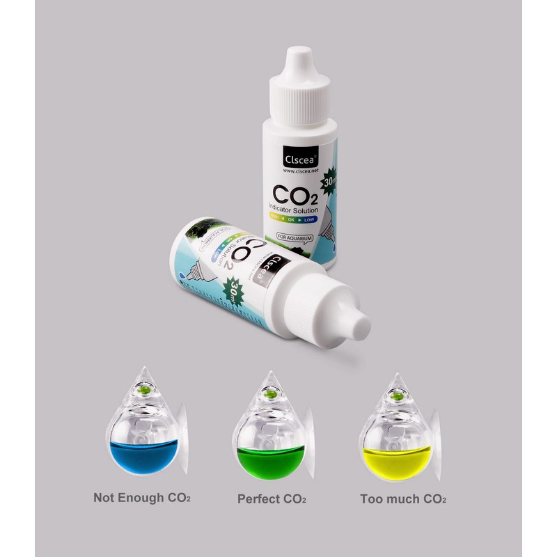Clscea CO2 Indicator Solution Drop Checker Solution for Aquarium 60ml