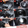 Amayum Headlight Covers Smoked Front Light Trim Covers Fit for