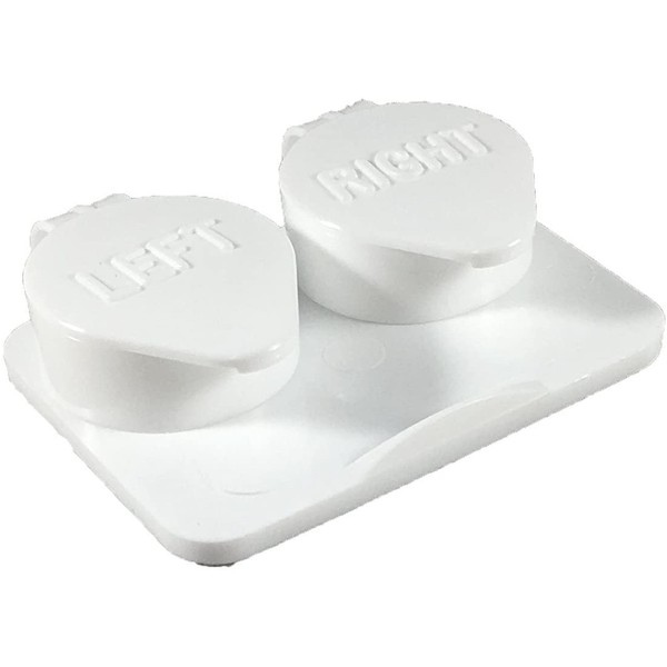 12-Pack, Deep Well Flip-top White Contact Lens Cases
