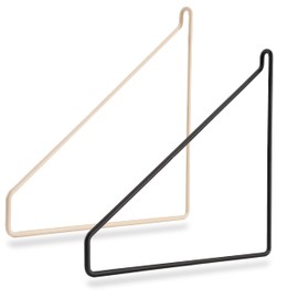 draadwerk® Shelf Brackets, Set of 2 Shelf Brackets, Wire, for 20-25 cm Wall Shelves, Hanging Shelf for Shelves, Metal Shelf Support (Cream)