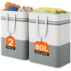 Lifewit 2 Pack 80L Large Freestanding Laundry Hamper, Collapsible Laundry