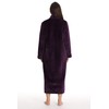 Just Love Textured Plush Zipper Lounger Robe for Women, Wine,