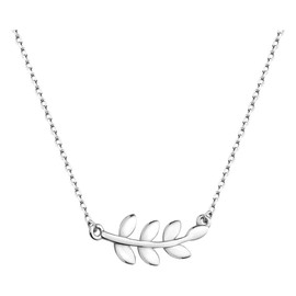 Sofia Milani - Women's Necklace 925 Silver - Leaf Pendant - 50370