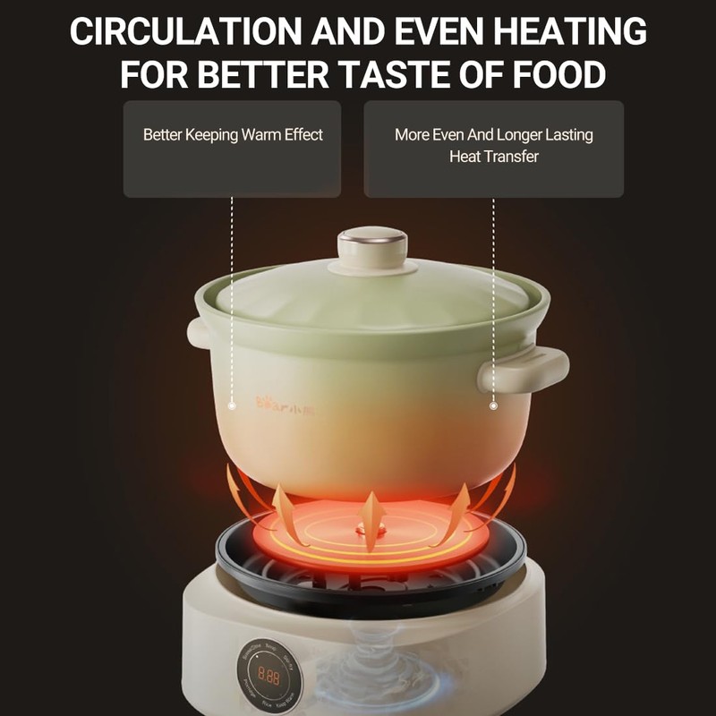 Bear Electric Clay Pot DSG-D30S1, Fast Stew Pot for Casserole