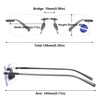 ABETOS Rimless Reading Glasses Blue Light Blocking Eyeglasses Men Women
