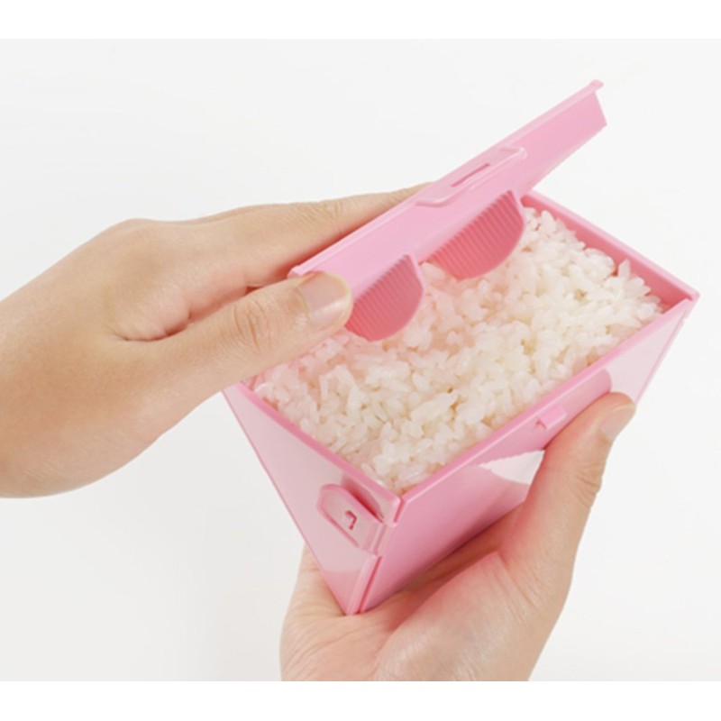 日新商事 弁当デコレーション用品 ピンク 113x90x77mm パパッとおにぎり いっきに3個 SV-5004