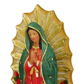PSYHILAR 10 Inch Virgen de Guadalupe Statues, Our Lady of Guadalupe Virgin Mary Statue, Large Virgencita Maria Estatua Resin Figurine