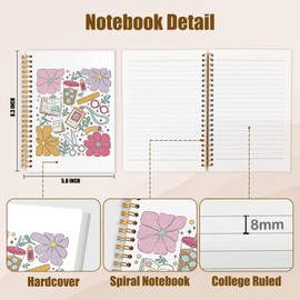 NATSUNO Teacher Appreciation Gifts Spiral Notebook Journal 5.5x8.3in, First Day of School Teacher Notebooks, Black to School Gifts for Teachers Hardcover Notebook