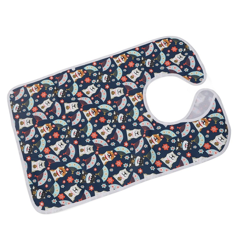 Eating Adults Bib Waterproof Reusable 3 Layers Washable Clothing Protector