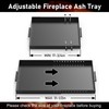Flamorrow Fireplace Tray with Handles, Adjustable Up to 31.5" X