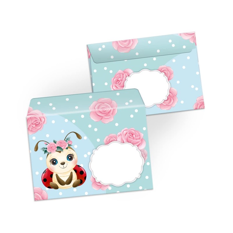 Junapack 12 Invitation Cards with 12 Envelopes for 3rd Children's