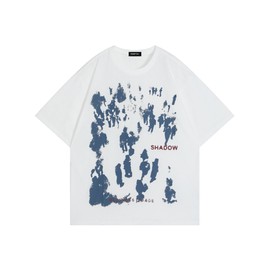 Vamtac Mens Oversized Graphic Tees Y2k Vintage Graffiti Tie Dye Short Sleeve Streetwear Summer Tops Tshirt Unisex White S