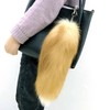 Alpertie Fluffy Real Fox Fur Tail Keychain Tassel Bag Cosplay