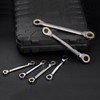 sourcing map Double Box End Ratcheting Wrench 12mm-14mm CR-V Steel