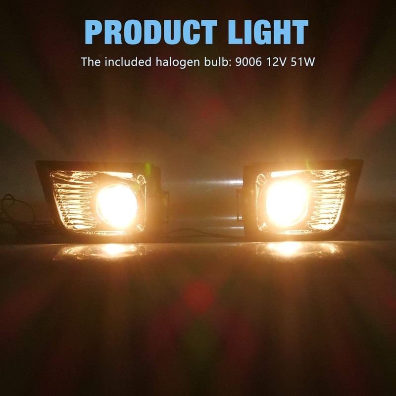 AUTOWIKI Fog Lights Fit for 2003-2005 Toyota 4Runner With Smoke