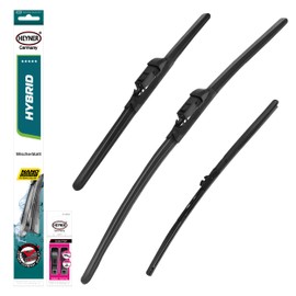 HEYNER® Windscreen Wiper Set with Rear Wiper Suitable for VW ID.BUZZ (05.2022-10.2024) Hybrid Flat Bar Wiper Front and Rear Wiper