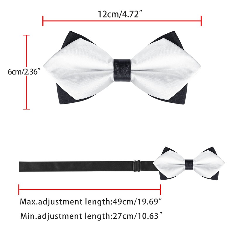 [Allegra K] Men's Solid Pre-tied Bow Tie Weeding Party Bow