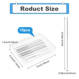 15 Pcs Snag Repair Needle Leather Craft Sewing Stitching Needle Broken Thread Repair Tools Suitable for Knitted Woven Cloth Garments Drapes