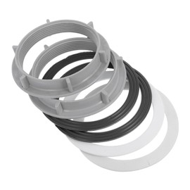 Ciieeo 6pcs O Ring Strainer Gasket Set Seal Kit for Kitchen Sink Utility Basins Includes Strainer Ring Nut Rubber Washer for Leak Prevention and Easy Repairs