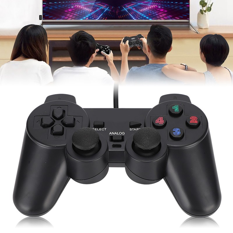 Computer Game Controller Wired USB Gamepad with Dual‑Vibration For PC