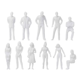 DS. DISTINCTIVE STYLE Unpainted Figures 1:50 Scale Assorted Poses Miniature People for Architectural Layout Project O Scale Model Trains Railroads Home Bonsai Decor