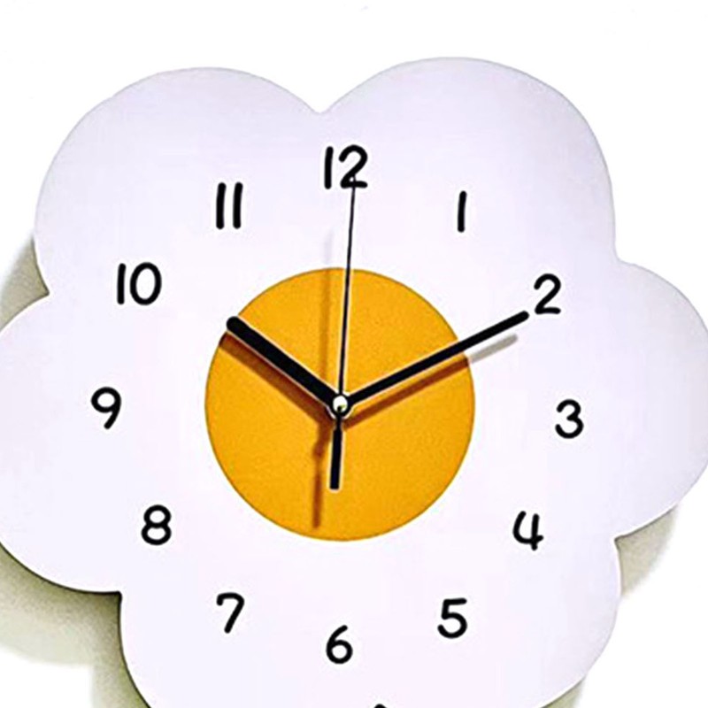 Flower Shaped Wall Clocks for Kids Cartoon Cute Exquisite Silent