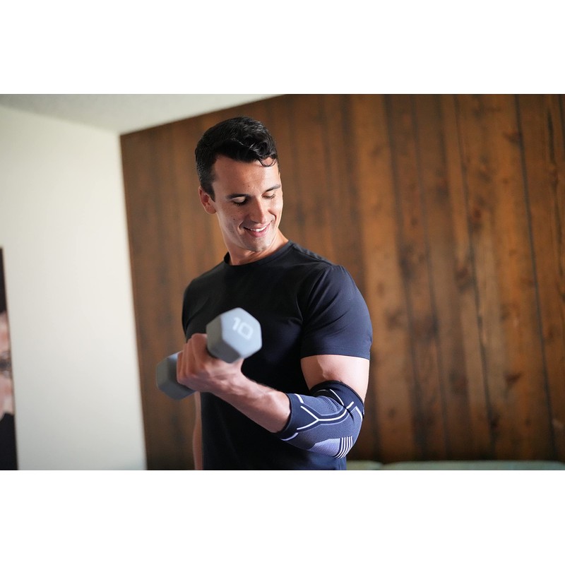 Kunto Fitness Elbow Brace Compression Support Sleeve for Tendonitis, Tennis