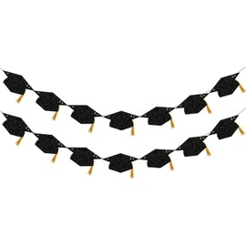 Graduation Banners Party Decorations Black Graduation Hat Design 2026 | High & Senior Grad Decor | Class of 2026 Graduation Party Supplies