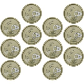 Vaguelly Latas de hojalata para alimentos, set de 12 recipientes redondos con tapa hermética, ideales para conservar carne, postres y galletas, aptas para uso doméstico