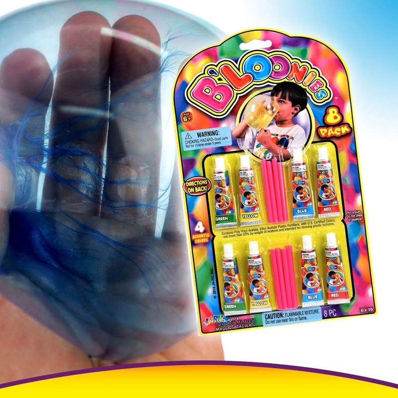 JA-RU Bloonies Magic Plastic Bubbles Balloons Variety Pack (8 Tubes