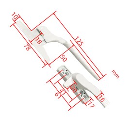 Lokatall Window Handle Replacement Window Handle, Universal Double UPVC Window Lock Handle, Glazing Aluminium Alloy Window Handle, Child Safe Sash Lock White Safety Handle (Left)