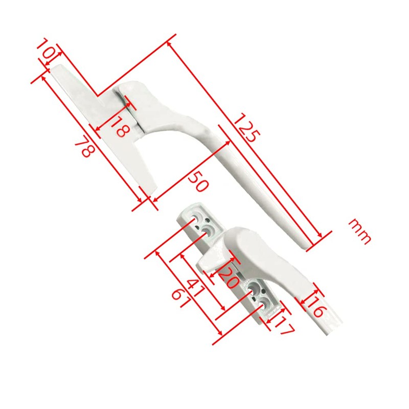 Lokatall Window Handle Replacement Window Handle, Universal Double UPVC Window