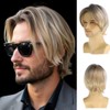 Beweig Men's Short Blonde Wig | Natural Looking, Mixed Blonde,