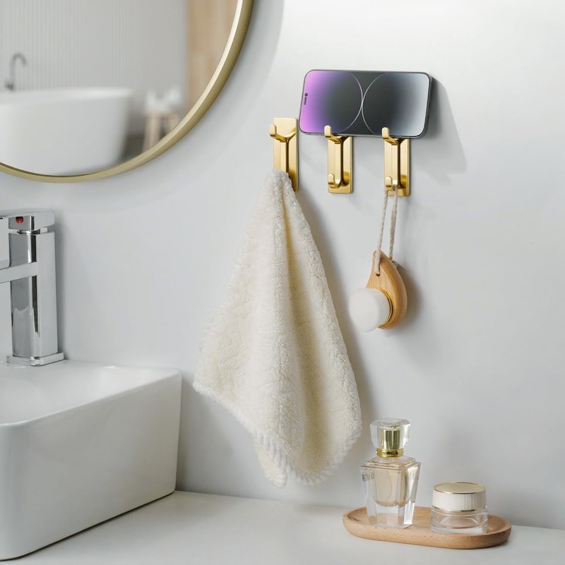 Josmimic Self Adhesive Wall Hooks for Hanging: Extra Strong 13