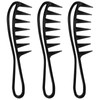 TIESOME 3 Pcs Wide Tooth Comb for Women, Curling Shark