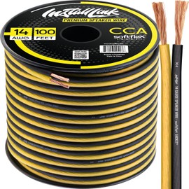 Install Link 14 AWG Gauge Speaker Wire Cable Stereo, Car or Home Theater, CCA (100 Feet)