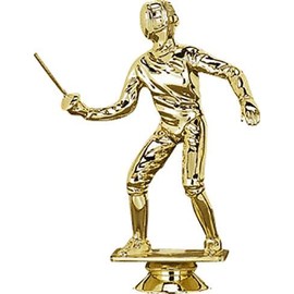 Crown Awards Customized Fencing Trophy, 14" Blue Fencing Trophy Prize, Personalize with Free Engraving