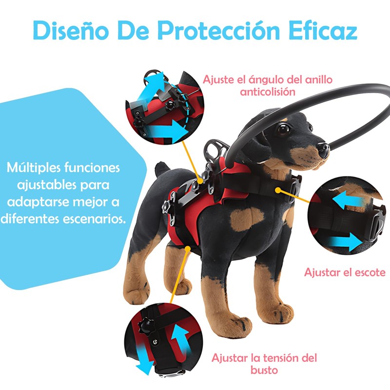 VBMNBZX Dispositivo de Guía de Arnés para Perros Ciegos Ajustable,